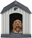 Luxe Dog House Plastic Gray