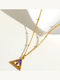 Necklace Eye from Gold Plated Steel