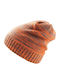 Beanie Unisex Beanie Knitted in Orange color