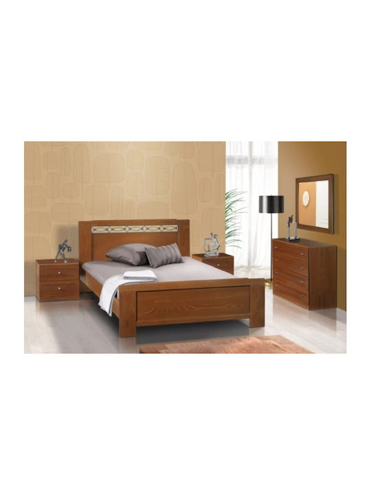 Bedroom Furniture Set of Beech 150x200cm 5 Pieces