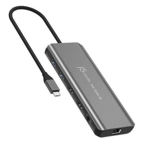 J5create JCD398 USB-C Docking Station με HDMI 4K PD Ethernet