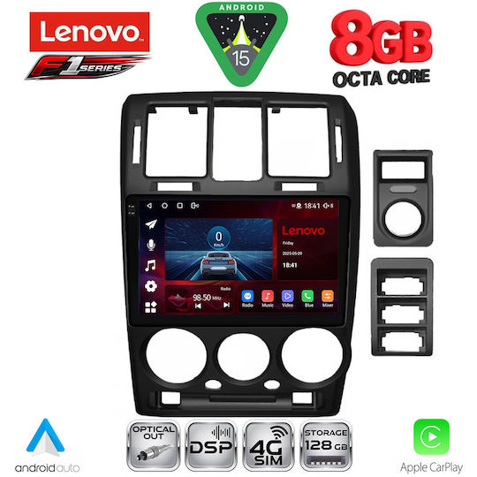 Lenovo Car Audio System for Hyundai Getz 2002-2011 (Bluetooth/USB/WiFi/GPS/Apple-Carplay/Android-Auto) with Touch Screen 9"