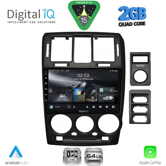 Digital IQ Ηχοσύστημα Αυτοκινήτου για Hyundai Getz 2002-2011 (Bluetooth/USB/WiFi/GPS/Apple-Carplay/Android-Auto) με Οθόνη Αφής 9"