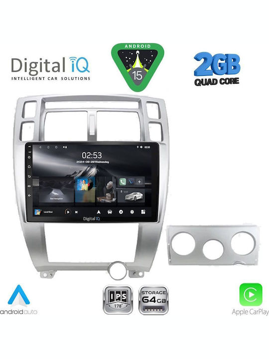 Digital IQ Car Audio System for Hyundai Tucson 2004-2010 (Bluetooth/USB/WiFi/GPS/Apple-Carplay/Android-Auto) with Touch Screen 10"
