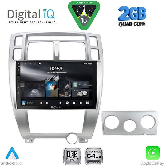 Digital IQ Ηχοσύστημα Αυτοκινήτου για Hyundai Tucson 2004-2010 (Bluetooth/USB/WiFi/GPS/Apple-Carplay/Android-Auto) με Οθόνη Αφής 10"