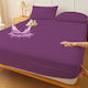 Pucioasa Protecție pentru Saltea Set cu Față de Pernă Single Waterproof Violet 90x200cm