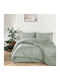 Clasy Home Set Husă de Pilotă Dublă cu 2 Fețe de Pernă & 1 Cearsaf 200x220 Melkor V9 Green