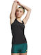 Racer Γυναικεία Αθλητική Μπλούζα Αμάνικη Fast Drying με Διαφάνεια Μαύρη