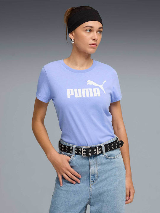 PUMA Damen Baumwollbluse Kurzärmelig Lila