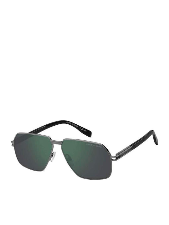 Marc Jacobs Unisex Γυαλιά Ηλίου με Ασημί Μεταλλικό Σκελετό και Πράσινο Καθρέφτη Φακό MARC 906/S V81/MT