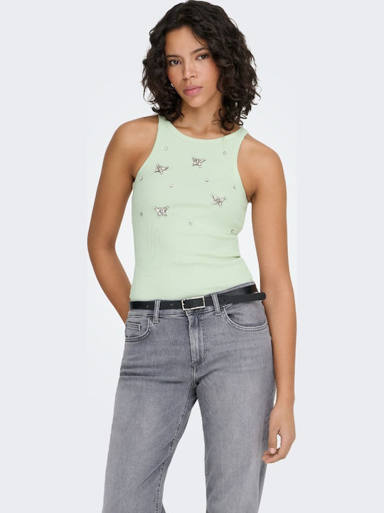 Only Women's Blouse Cotton Sleeveless Green