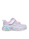 Kids Sneakers with Hoop & Loop Closure & Lights Purple
