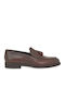 Δερμάτινα Ανδρικά Loafers σε Καφέ Χρώμα