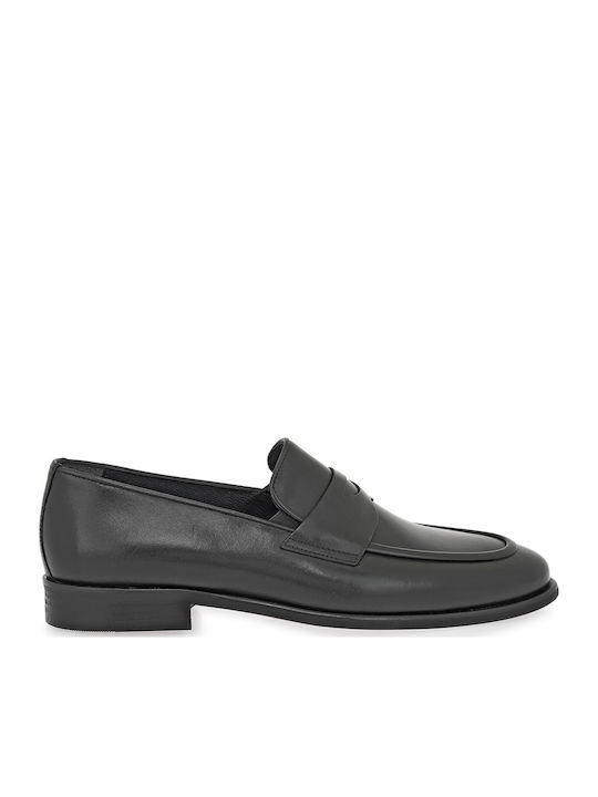 Leder Herren Mokassins in Schwarz Farbe