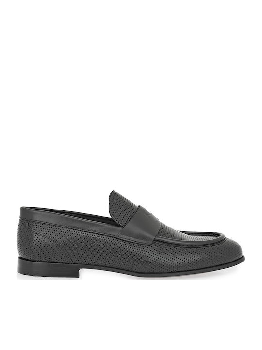 Leder Herren Mokassins in Schwarz Farbe
