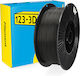 PLA 3D Drucker Filament 1,75mm Schwarzes 3kg 1 Stück (Spule)