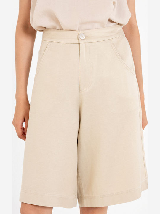 Γυναικείο Λινό Σορτς Beige