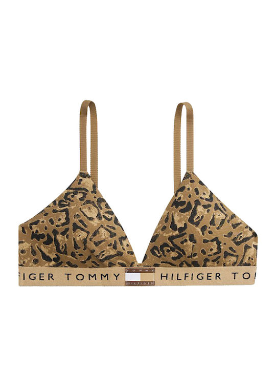 Tommy Hilfiger Bralette Dama Model Leopard Maro Elastic Lat Bretele Reglabile Căptușeală Detasabilă Uw0uw06580-0gb Negru-Maro