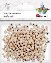 Runde Hölzernes Perlen Titanum 20g