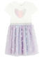 Children's Dress Short Sleeve Tulle White, Purple