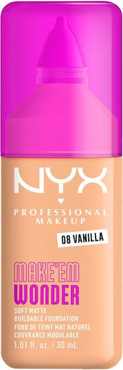 NYX Professional Makeup Make'Em Wonder Liquid Foundation 08 Vanilla 30ml
