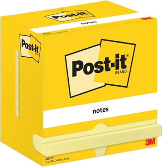 Post-it Χαρτάκια Σημειώσεων σε Κύβο Κίτρινα