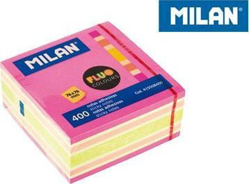 Milan Milan Αυτοκόλλητες Νότες 76x76 Fluo Mix Cube
