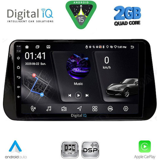 Digital IQ Car Audio System for Hyundai iX45 Santa Fe 2018-2023 Bluetooth USB Wi-Fi GPS Apple CarPlay with 10 Inch Touch Screen DIGITAL IQ RSF 4238B CPA