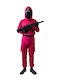 Costum de Carnaval Soldat Fucsia cu Mască 5167