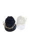 All Saints Black Rose Equador Tillandsia Moss Glass Bell Black Wooden Base 9 X 7cm Milva Flowers