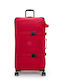 U.S. Polo Assn. Μεγάλη Βαλίτσα Ταξιδίου Ruby Red με 4 Ρόδες Ύψους 78εκ.