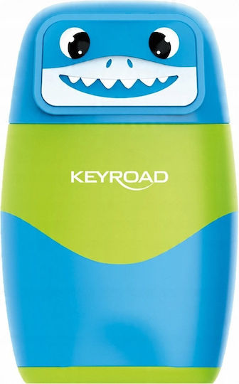 Keyroad Ascuțitoare Plastic cu Radiergumă Dublă Display Mix de Culori