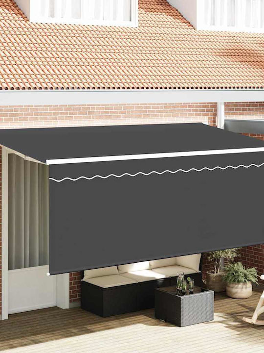vidaXL Terrace Wall Tent with LED Light Gray 3....