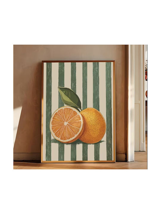 Segeltuchdruck 40×60 cm – Orange Ohne Rahmen