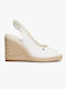Women's Fabric Platform Espadrilles White