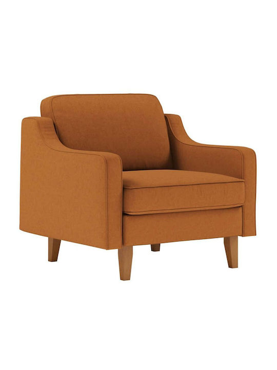Robin Πολυθρόνα Caramel-walnut 90x87x84cm