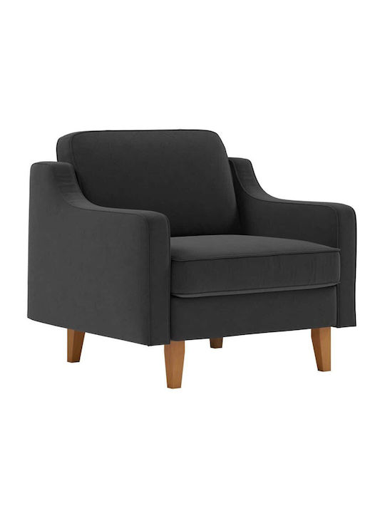 Robin Πολυθρόνα Night Grey-walnut 90x87x84cm