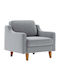 Robin Sessel Fog Grau-Walnuss 90x87x84cm