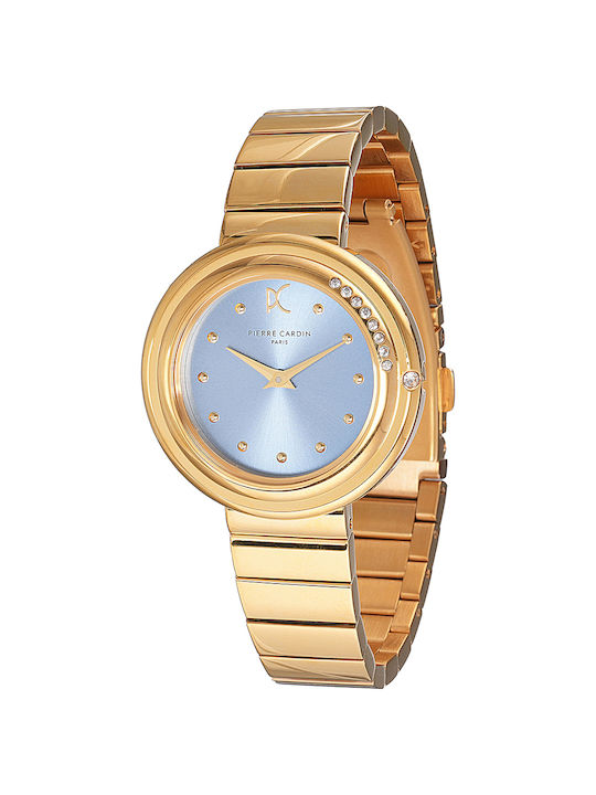Pierre Cardin Women's Watch with Gold Metal Bra...