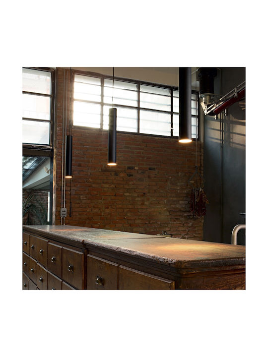 Ideal Lux Look Sp1 Round Pendant Light Black 6x6cm