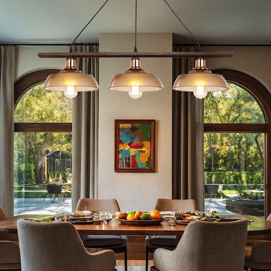 GloboStar Pendant Light Brown 89x25.5x19cm