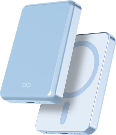 Force Power MagSafe Power Bank 5000mAh 15W с USB-C порт Син