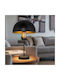 GloboStar GAZETA Plastic Vintage Table Lamp for Socket E27 with Black Shade and Base