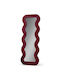Hanah Home Asymmetric Floor Mirror with Red Wooden Frame 170x65cm