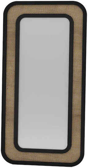 Hanah Home Floor Mirror with Beige Wooden Frame 180x90cm