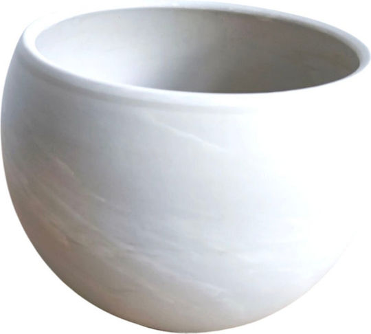 Clay Plant Pot Ball Beige H:13cm W:16.8cm Inner 13.5cm