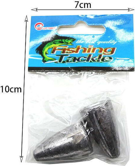 Βαρίδια Ψαρέματος 2τμχ Hook Mounted Additional Weight Lead Fall Hook 80g