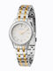 Womens Watch 30mm Battery With Silver White Steel Bracelet