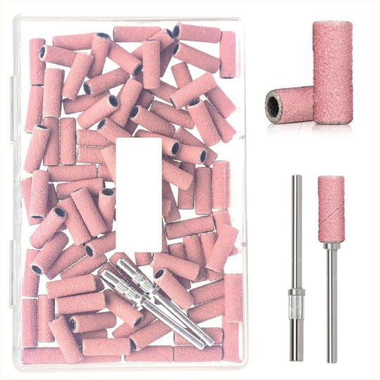 UpLac Wheel Caps And Metal Shaft Manicure 120 Grit 3.1mm 80 Pieces