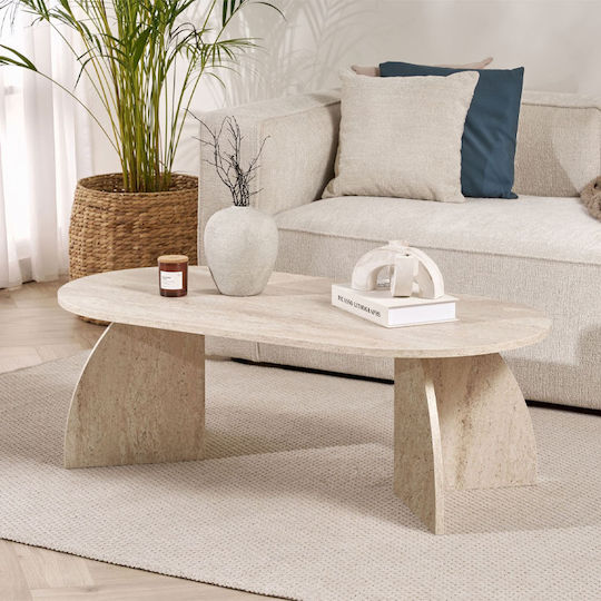 Κεντρικό Τραπεζάκι Melina Travertine Beige